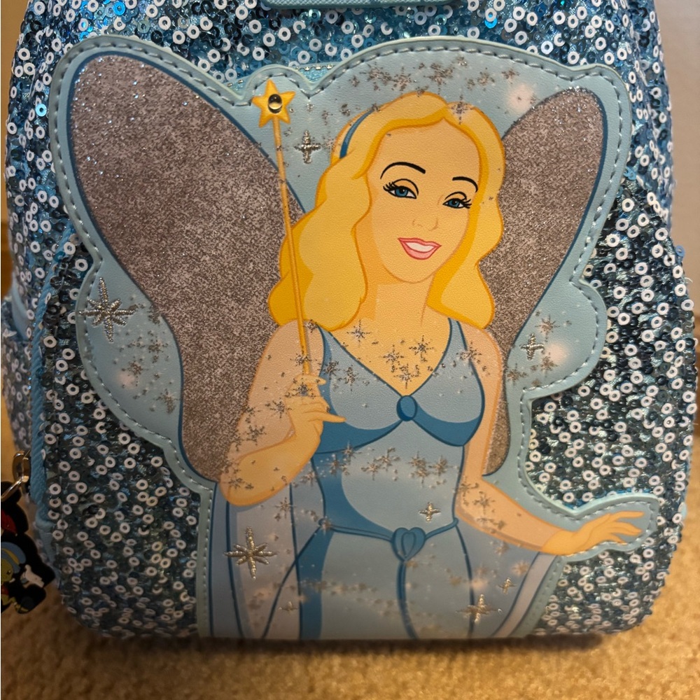 Loungefly Disney Sequin Sparkle Light Up Pinocchio Fairy Mini Backpack - Picture 2 of 14